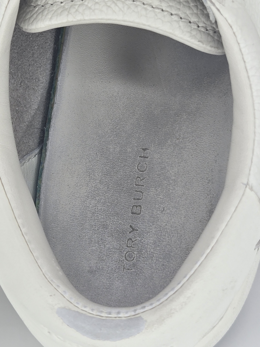 Tory Burch Phoenix LOGO White Leather Low-Top Sneakers Women's Size 9 - Picture 14 of 16